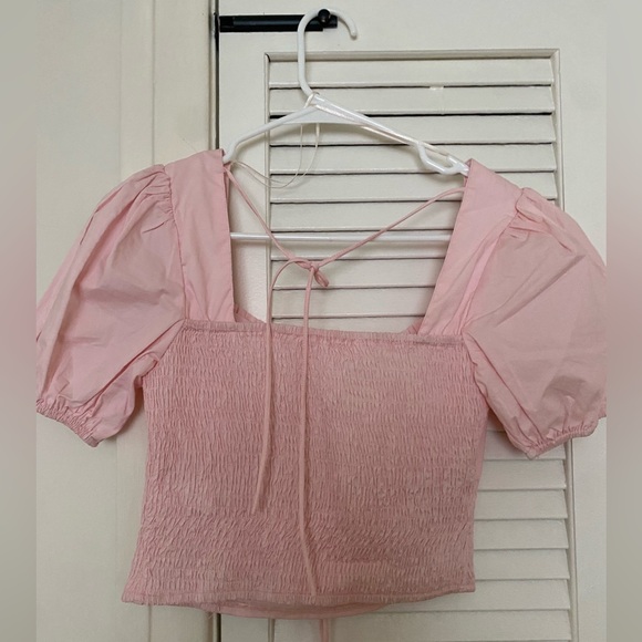 ASTR The Label Puff Sleeve Pink Bustier Blouse | XS - Picture 4 of 4